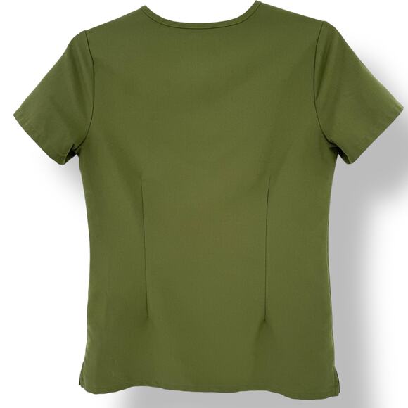 Figs Catarina One Pocket Scrub Top Shirt Womens Size XXS Olive Drab Green - Picture 4 of 6